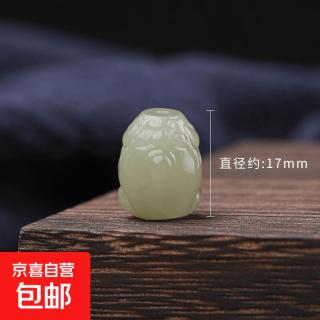 天然和田玉貔貅散珠配珠单珠菩提佛珠手串沉香顶珠配饰手链珠子 和田
