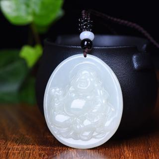 和田玉弥勒佛公吊坠